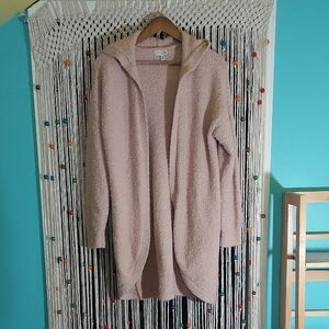 Olivia Sky Soft Pink Hooded Cardigan